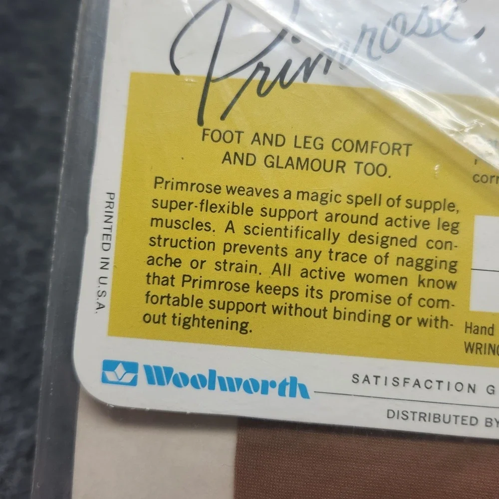 Primrose Vintage Lot 5 Support Stockings Pantyhose Woolworth Woolco Size 3 #477